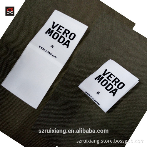 2015 custom high density quality reverse satin woven label